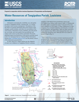 Water Resources of Tangipahoa Parish, Louisiana