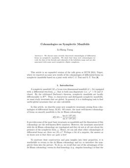 Cohomologies on Symplectic Manifolds