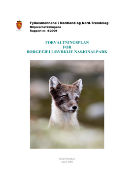 Forvaltningsplan for Børgefjell/Byrkije Nasjonalpark
