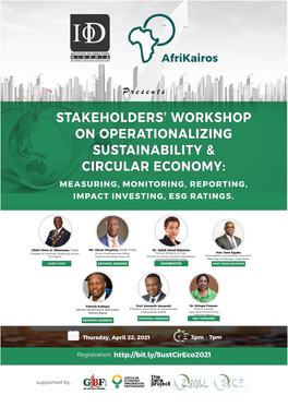 Stakeholders' Workshop on Operationalizing Sustainability & Circular Economy