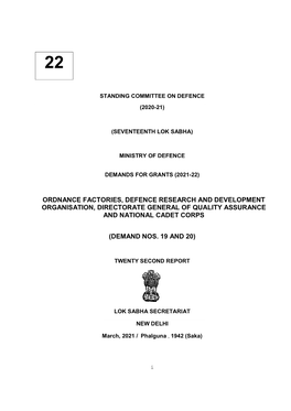 Ordnance Factories, Def Organisation, Directora Ce Factories, Defence Research and Develo Ation, Directorate General of Quality