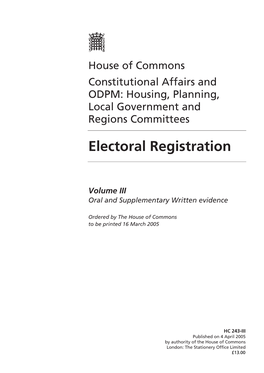 Electoral Registration