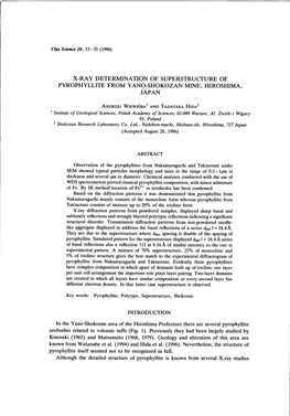 X-Ray Determination of Superstructure Of