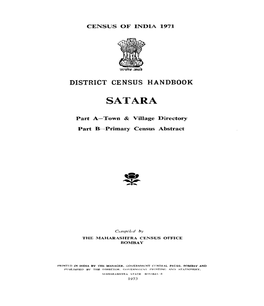 District Census Handbook, Satara, Part