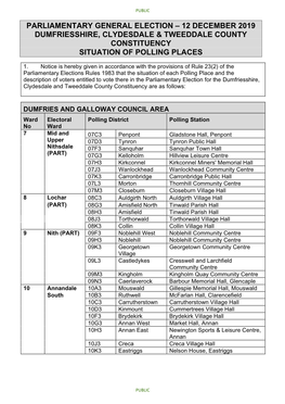 Page 1 PUBLIC PUBLIC PARLIAMENTARY GENERAL