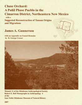 Chase Orchard: a Potiil Phase Pueblo in the Cimarron District, Northeastern New Mexico with a Suggested Reconstruction of Tanoan Origins and Migrations