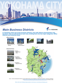 Main Business Districts in Yokohama, There Are 9 Main Business Districts, Each with Distinct Characteristics and Functions