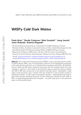 Wispy Cold Dark Matter