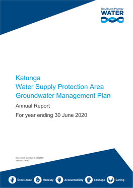 Katunga WSPA Annual Report 2019/20