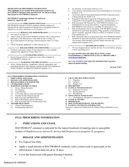 Full Prescribing Information 1 Indications and Usage