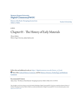 The History of Early Materials