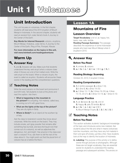 Unit 1 Volcanoes