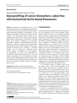 Label-Free Electrochemical Lectin-Based Biosensors