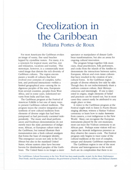 Creolization in the Caribbean Heliana Fortes De Roux