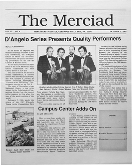 Vol. 61 No. 4 Mercyhurst College, Glenwood Hills, Erie, Pa