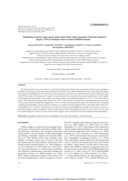 Population Structure and Conservation Status of the White Gorgonian Eunicella Singularis (Esper, 1791) in Tunisian Waters (Central Mediterranean)