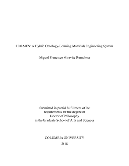 HOLMES: a Hybrid Ontology-Learning Materials Engineering System