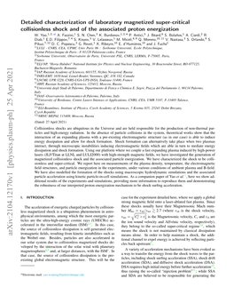 Arxiv:2104.12170V1 [Physics.Plasm-Ph] 25 Apr 2021 Tromagnetic ﬁelds, Resulting from Kinetic Instabilities Such As Means Alone