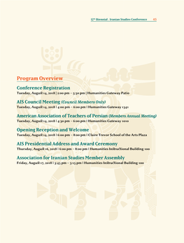 Association for Iranian Studies Conference