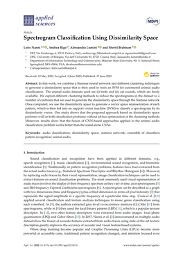 Spectrogram Classification Using Dissimilarity Space