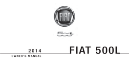 2014 FIAT 500L Owner's Manual