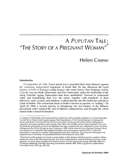 Puputan Tale: "The Story of a Pregnant W Om An"*