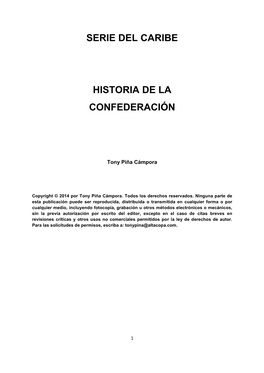 Serie Del Caribe Historia De La Confederación