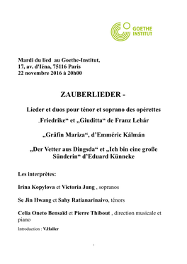 Zauberlieder