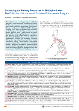 SP14-3 Enhancing Fishery Resources in Philippine Lakes.Pdf (888.3Kb)