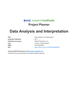 Data Analysis and Interpretation