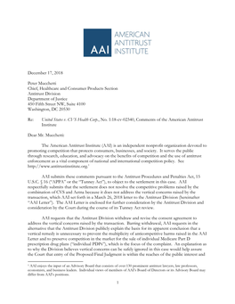 AAI Filed Tunney Act Comments