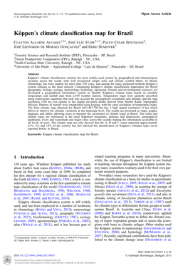 Ppen&Rsquo;S Climate Classification Map for Brazil