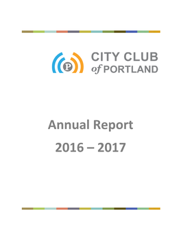 Annual Report 2016 – 2017