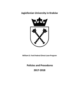 Jagiellonian University in Kraków Policies and Procedures 2017-2018