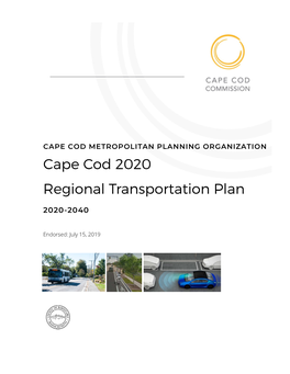 Cape Cod 2020 Regional Transportation Plan