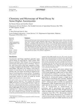 Chemistry and Microscopy of Wood Decay by Some Higher Ascomycetes