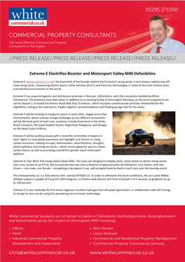 Extreme E Electrifies Bicester and Motorsport Valley M40 Oxfordshire