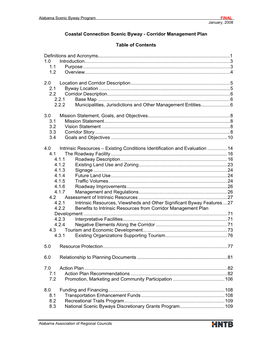 Coastal Connection Scenic Byway - Corridor Management Plan