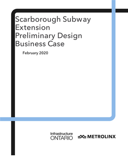 Scarborough Subway Extension Preliminary Design Business Case February 2020