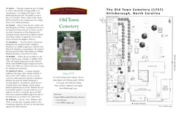 Old Town Cemetery Is One of the Oldest Public Burial Grounds in North Spoon, Is Buried in the Private Cemetery