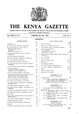 The Kenya Gazette