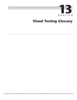 Visual Testing Glossary