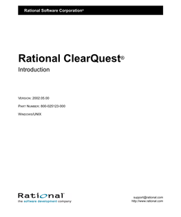 Introduction Rational Clearquest