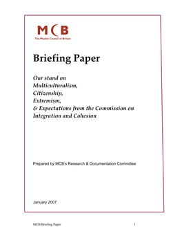 MCB Briefing Paper 1 1