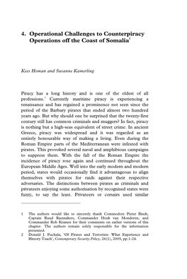 4. Operational Challenges to Counterpiracy Operations Off the Coast of Somalia1