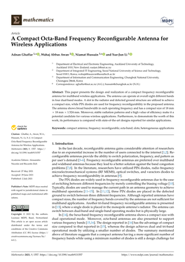 A Compact Octa-Band Frequency Reconfigurable Antenna For