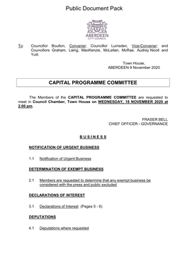 (Public Pack)Agenda Document for Capital Programme Committee, 18