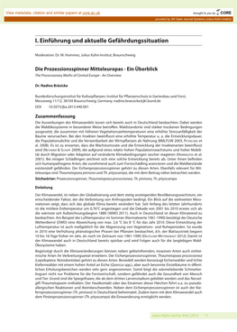 I. Einführung Und Aktuelle Gefährdungssituation