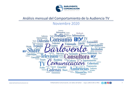 Análisis Mensual Del Comportamiento De La Audiencia TV Noviembre 2020