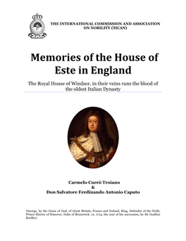 Memories of the House of Este in England